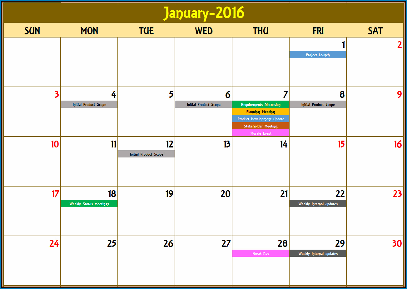  Free Editable Monthly Schedule Template Excel