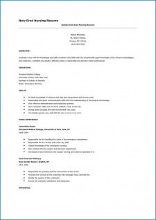 √ New Grad Nursing Resume Template
