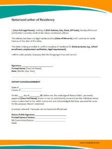Notarized Letter Template
