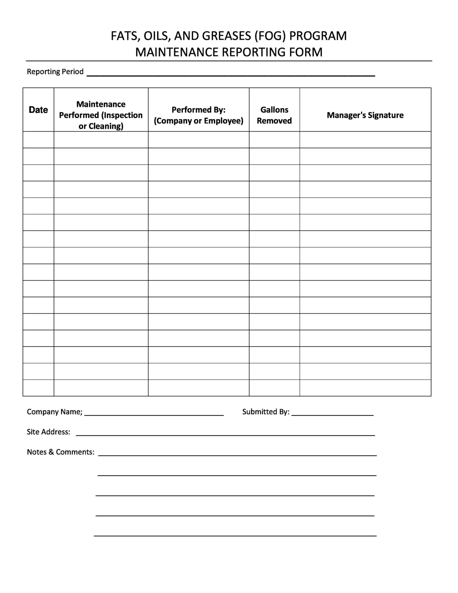 Office Maintenance Log Template Example Templateral Office Maintenance Log Template Example Templateral