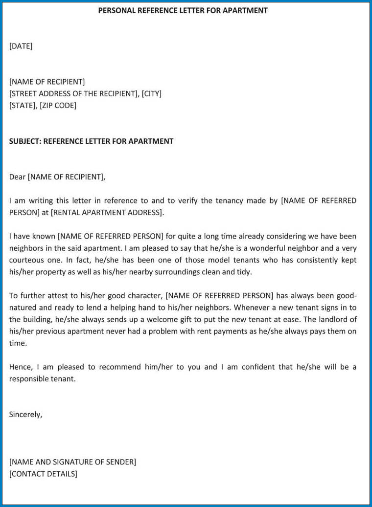 Letter Of Recommendation Tenant from www.templateral.com