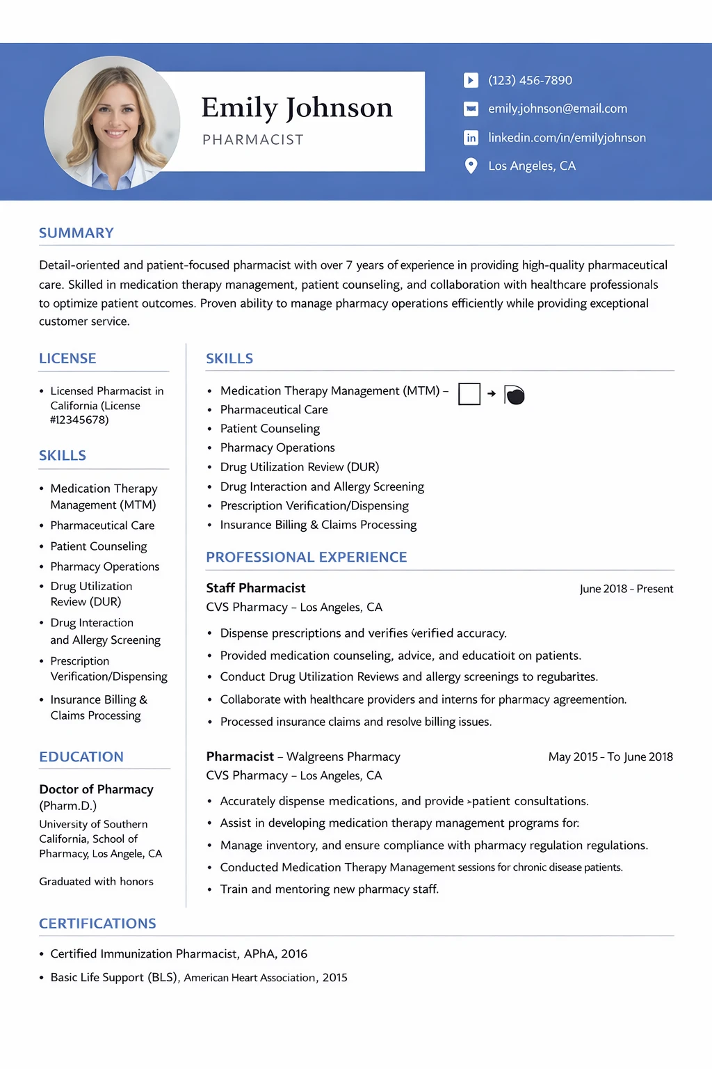 Pharmacist Resume Template Pharmacist Resume Template Word