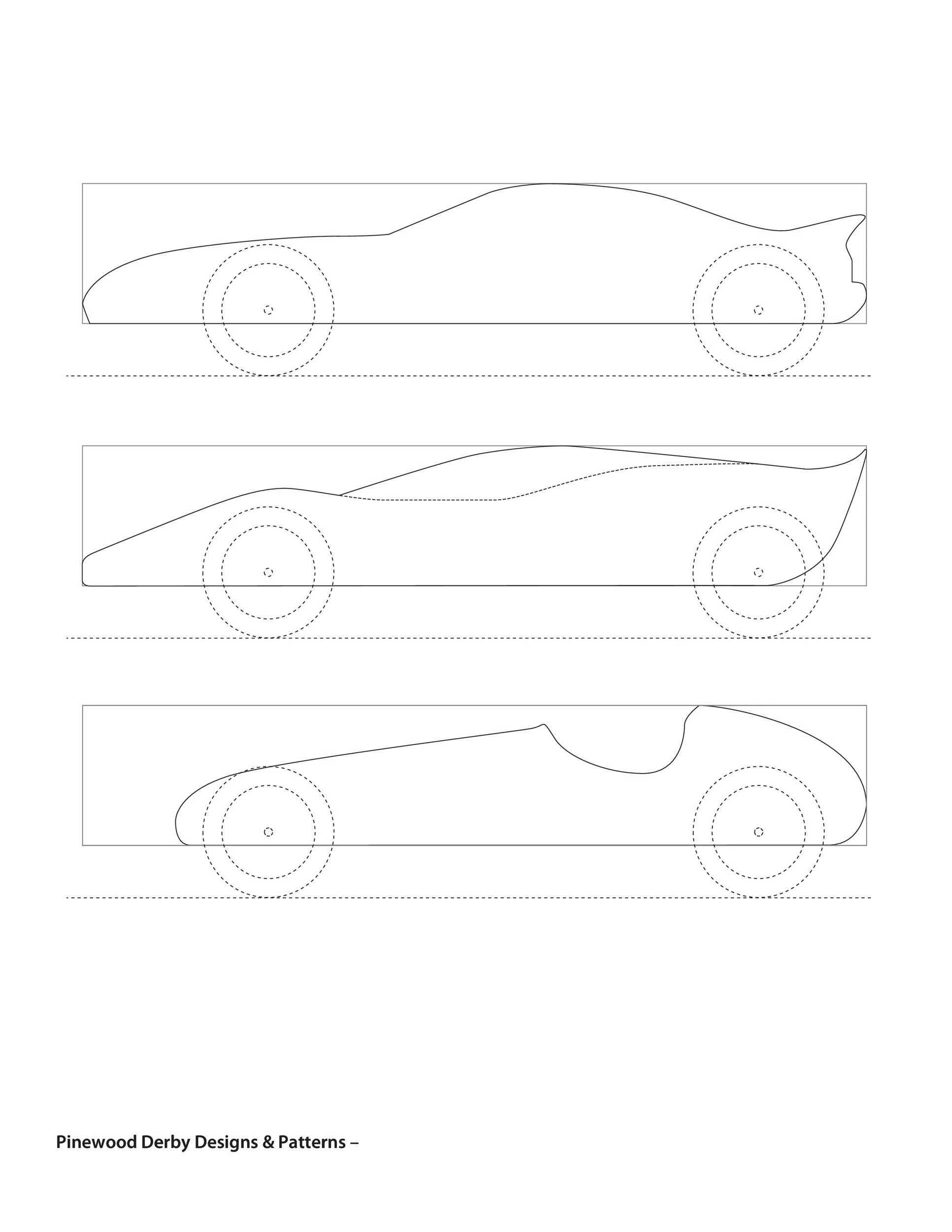 Pinewood Derby Car Template Sample