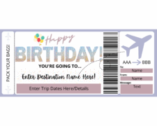 Plane Ticket Template
