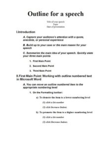 Presentation Outline Template