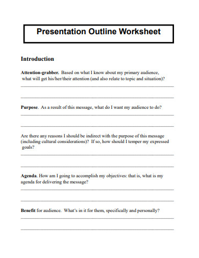 Presentation Outline Template