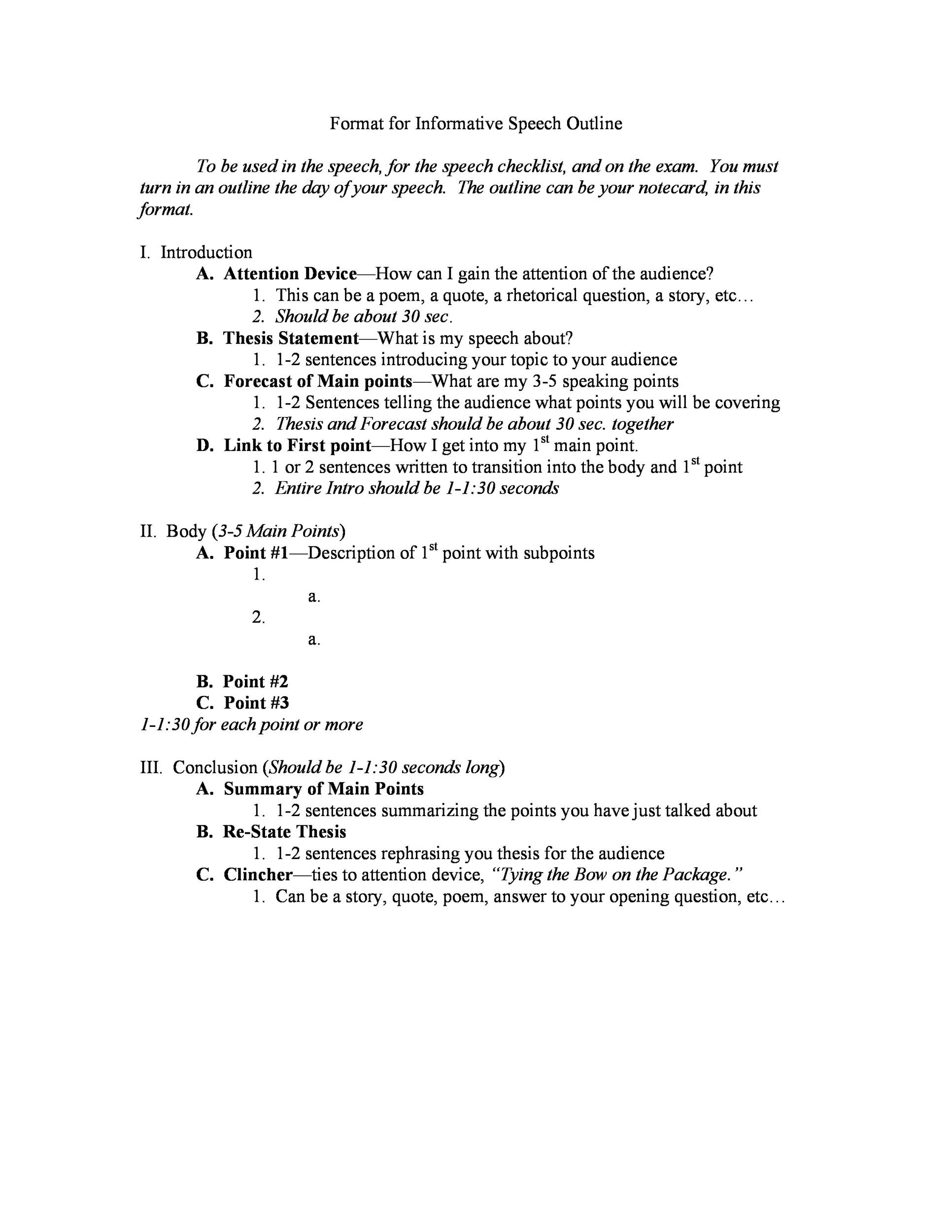 Presentation Outline Template