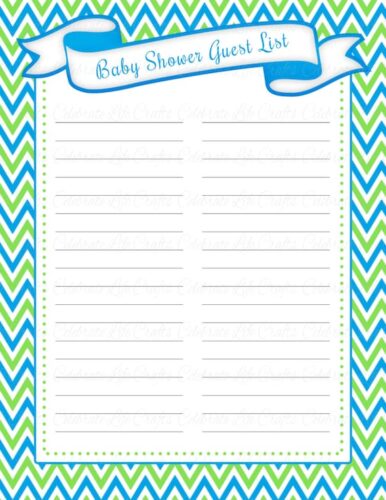 √ Printable Baby Shower Guest List Template