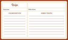 Printable Blank Recipe Card Template Example