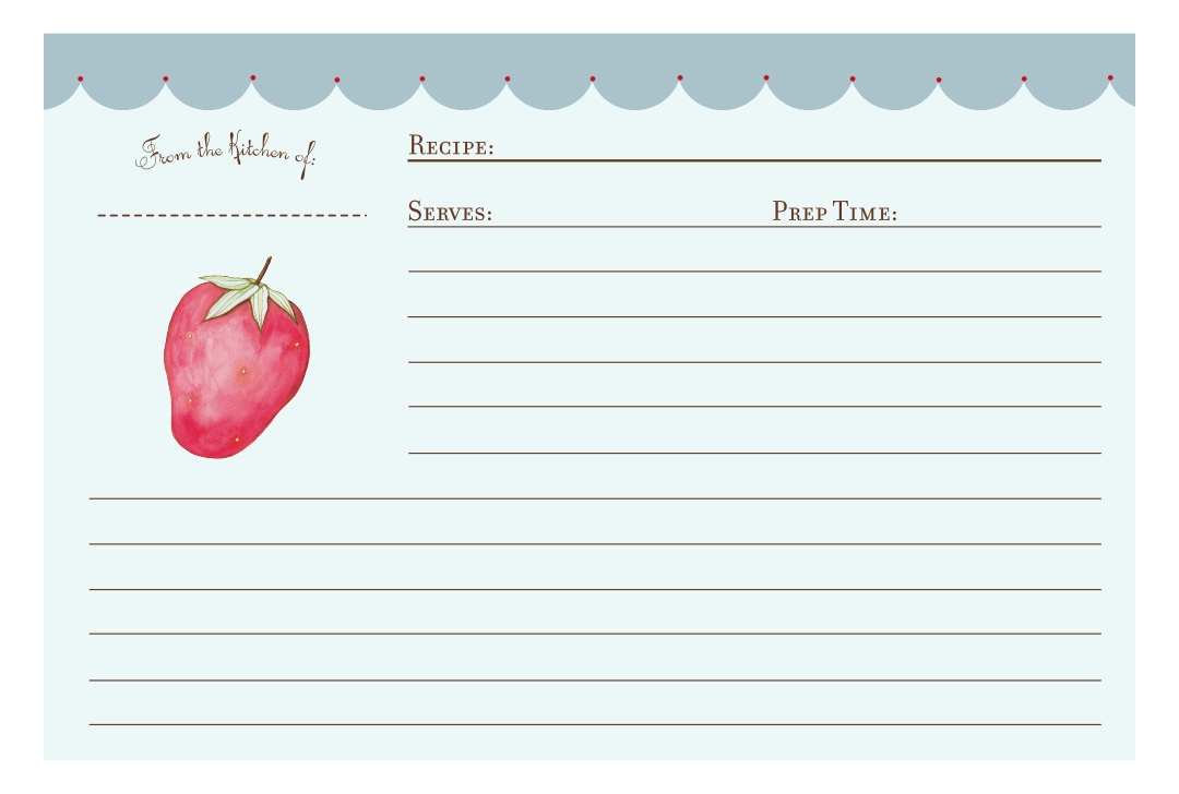 Printable Blank Recipe Card Template