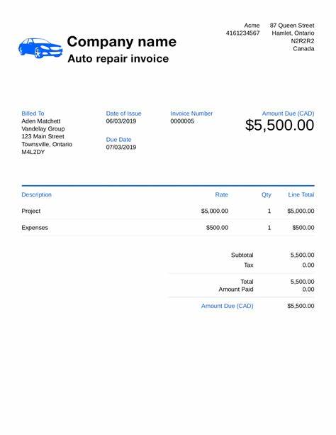 Printable Car Repair Receipt Template Sample Printable Car Repair Receipt Template Sample
