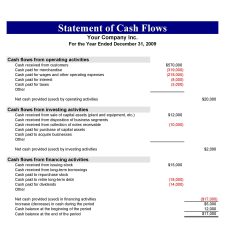 Printable Cash Flow Statement Template