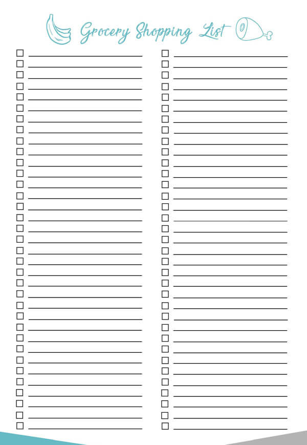 Printable Eid Shopping Checklist Template