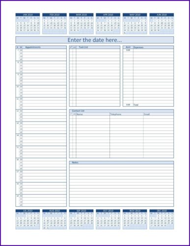 √ Printable Franklin Planner Template