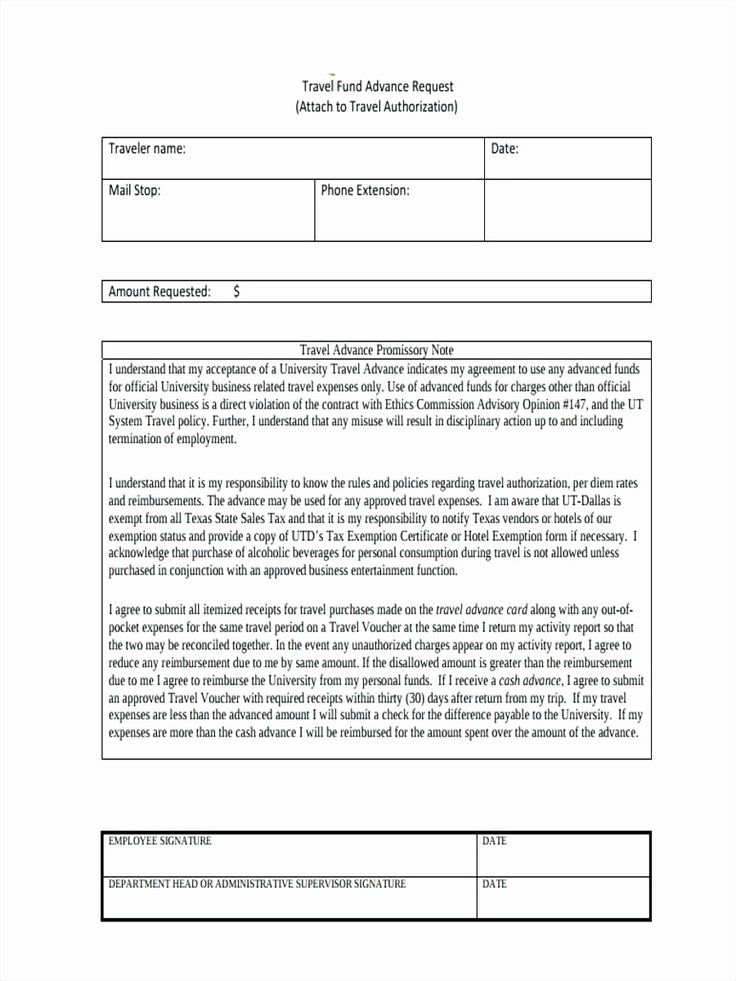 Printable Travel Advance Request Form Example Printable Travel Advance Request Form Example