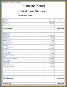 √ Free Printable Profit Loss Template to Manage Your Financial Business