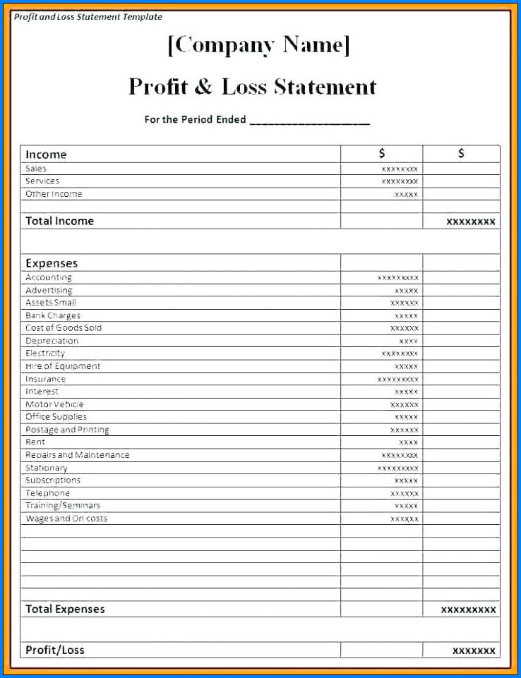 √ Free Printable Profit Loss Template to Manage Your Financial Business