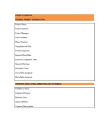 Project Charter Template