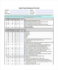 Project Management Checklist Template