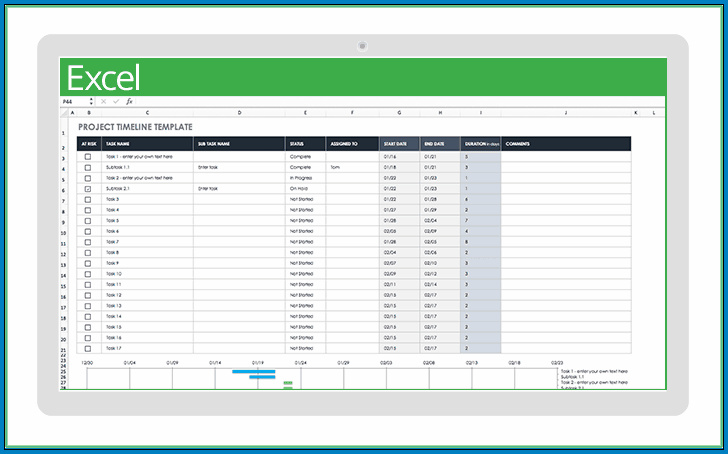 Project Management Timeline Template Sample