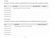 Project Scope Template