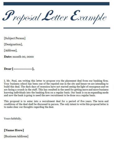 √ Proposal Letter Template (Word)