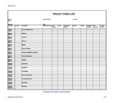 Punch List Template
