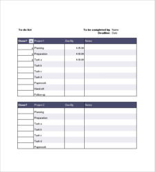 Punch List Template
