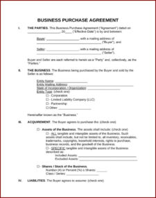 Purchasing Contract Template