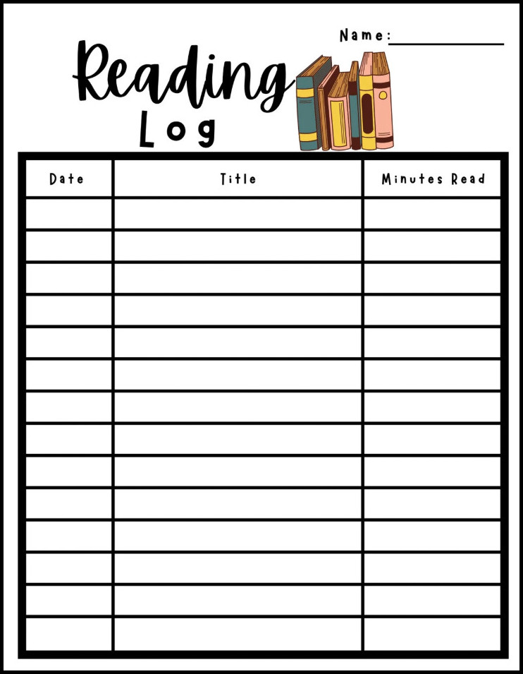 Reading Log Template Example Reading Log Template Example