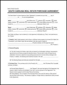 Real Estate Purchase Agreement Template