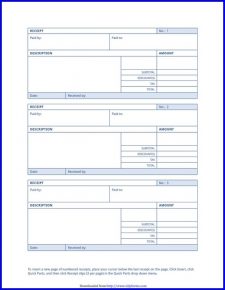 free printable receipt of payment template templateral