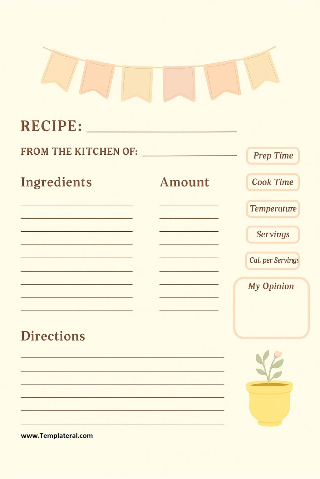 √ Free Printable Recipe Book Template