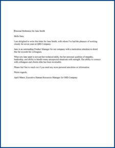 Reference Letter Template for an Employee