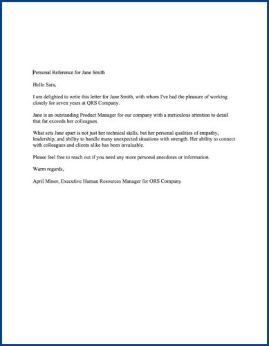 √ Reference Letter Template for an Employee