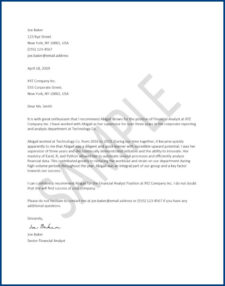Reference Letter Template for an Employee Sample