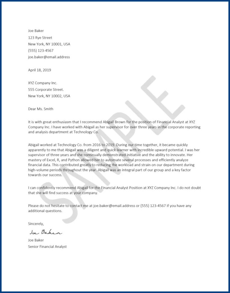 Reference Letter Template for an Employee Sample Reference Letter Template for an Employee Sample