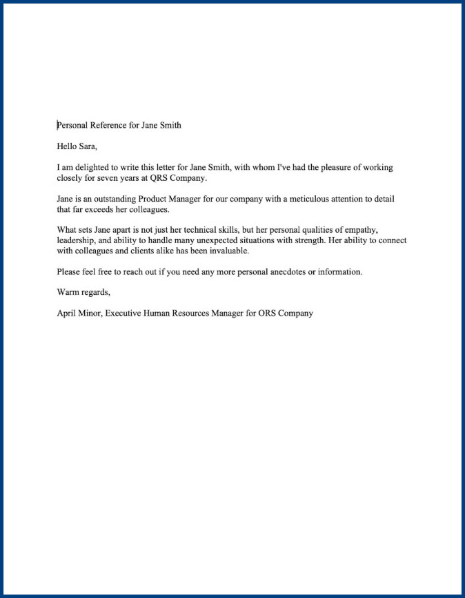Reference Letter Template for an Employee Reference Letter Template for an Employee