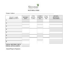 Rent Roll Template