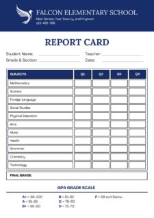 Report Card Template