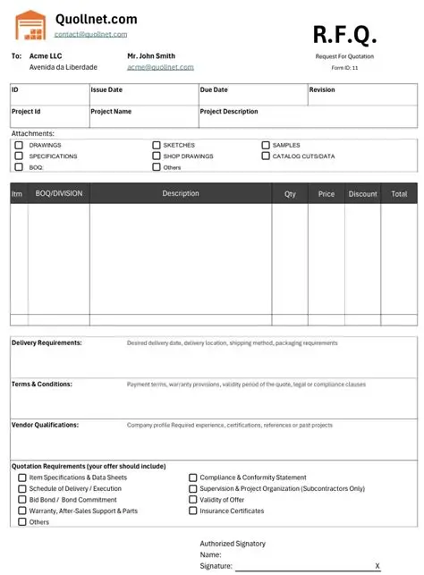 Request for Quote Template Request for Quote Template