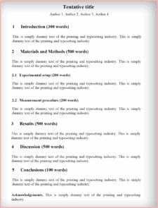 Research Paper Template