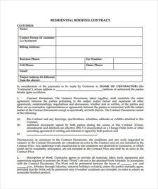 Roofing Contract Template 487