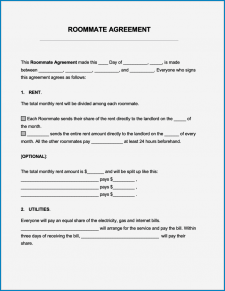 √ Free Printable Roommate Agreement Template