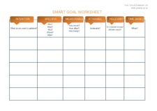 SMART Goals Worksheet Template