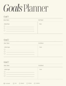 SMART Goals Worksheet Template