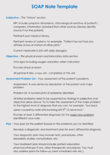 SOAP Note Template