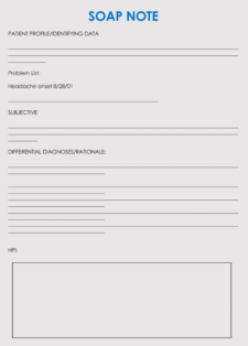 SOAP Note Template