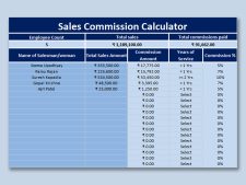 Sales Commission And Costing Calculator Template Sample
