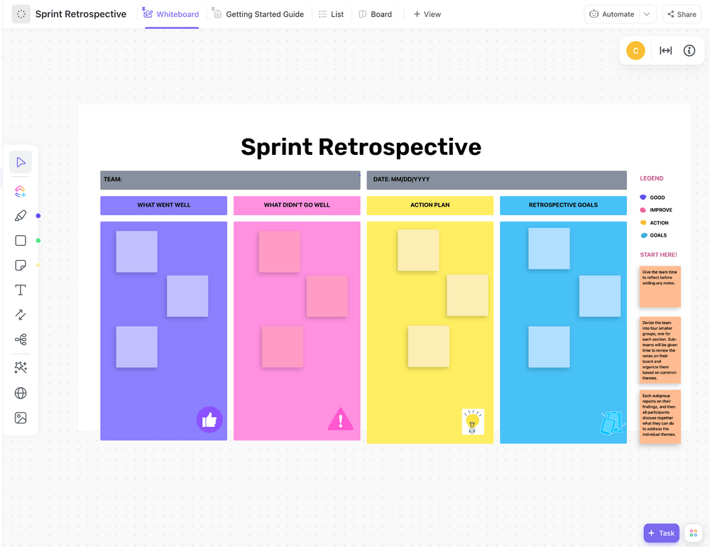 Sample Sprint Retrospective Template Sample Sprint Retrospective Template